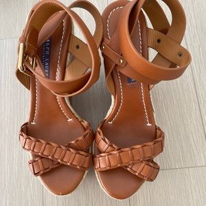 Ralph Lauren brown leather sandals.